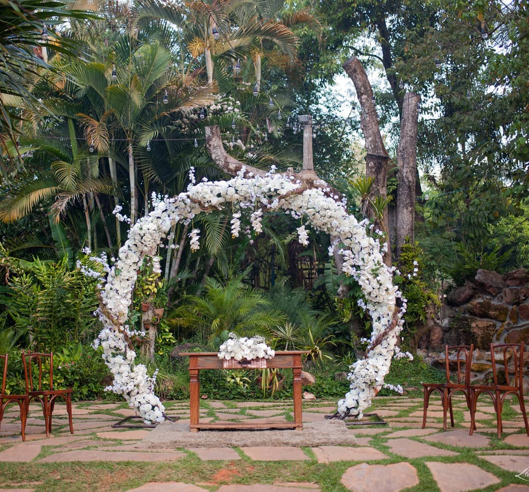 decoração de casamento simples Chácara