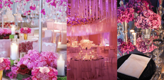 Ideias impressionantes de decoração de casamento rosa