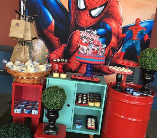 Festa decoração homem aranha